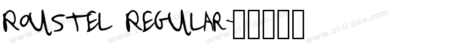 Roustel Regular字体转换